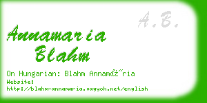 annamaria blahm business card